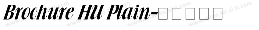 Brochure HU Plain字体转换